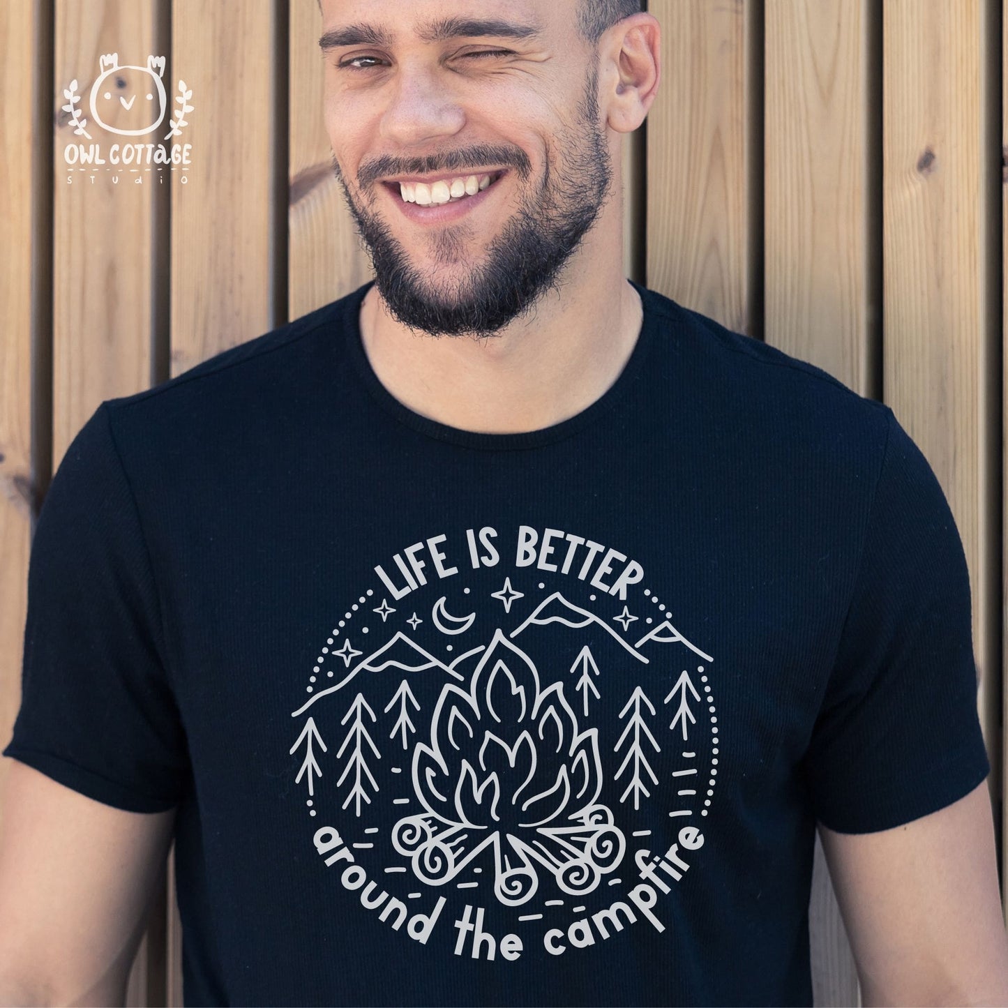 Life Is Better Around The Campfire SVG For Man T-Shirt