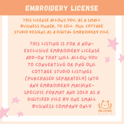 Embroidery License