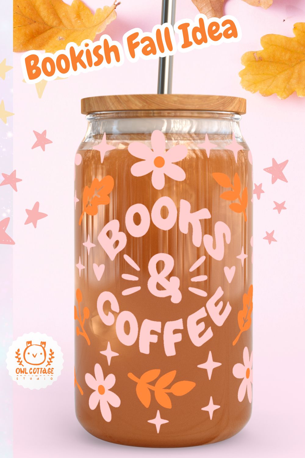 Book Lover Beer Can Wrap SVG 16 oz, 20 oz, Books and Coffee Wrap For Libbey 16 oz, 20 oz,