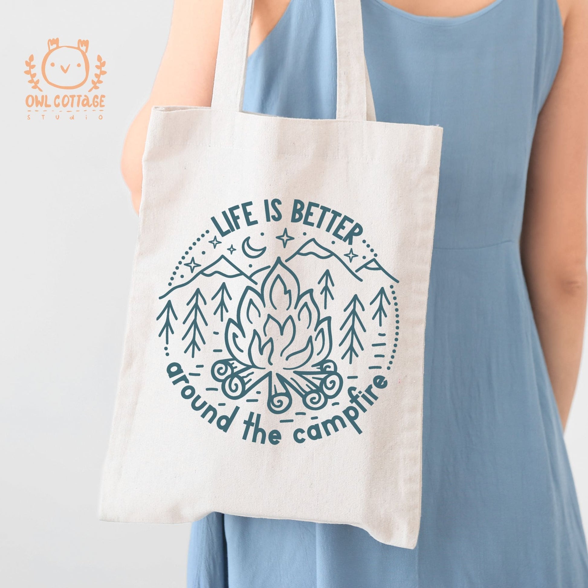 Free Camping SVG For Tote Bag